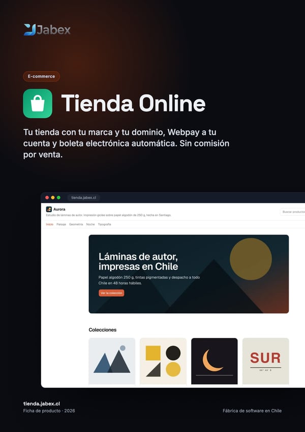 Portada de la ficha de Tienda Online